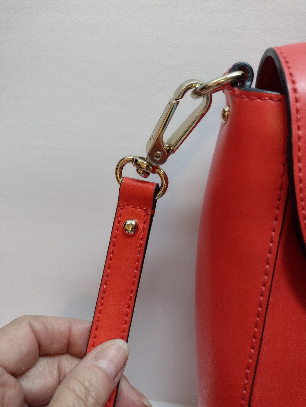 Kate Spade New York Bond Street Flo Satchel Leather ShoulderBag Red/Pink 2 Tone - Picture 9 of 11